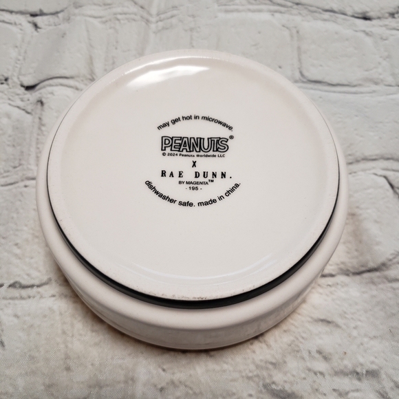 Rae Dunn X Peanuts Cat Food/Water Plate. - Picture 5 of 6